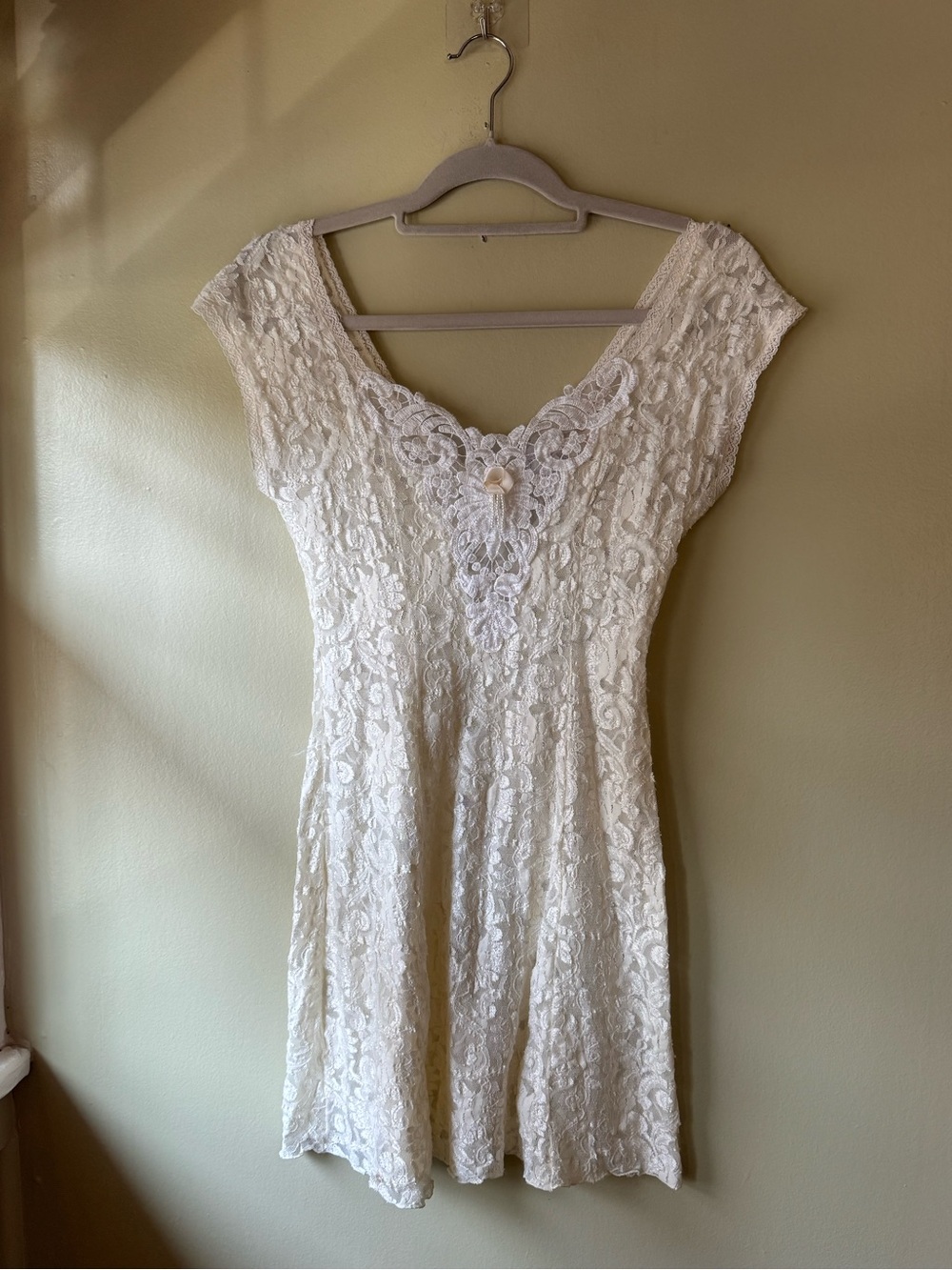 Vintage Lace Dress in White